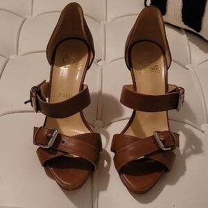 Brown Leather Women's Heels